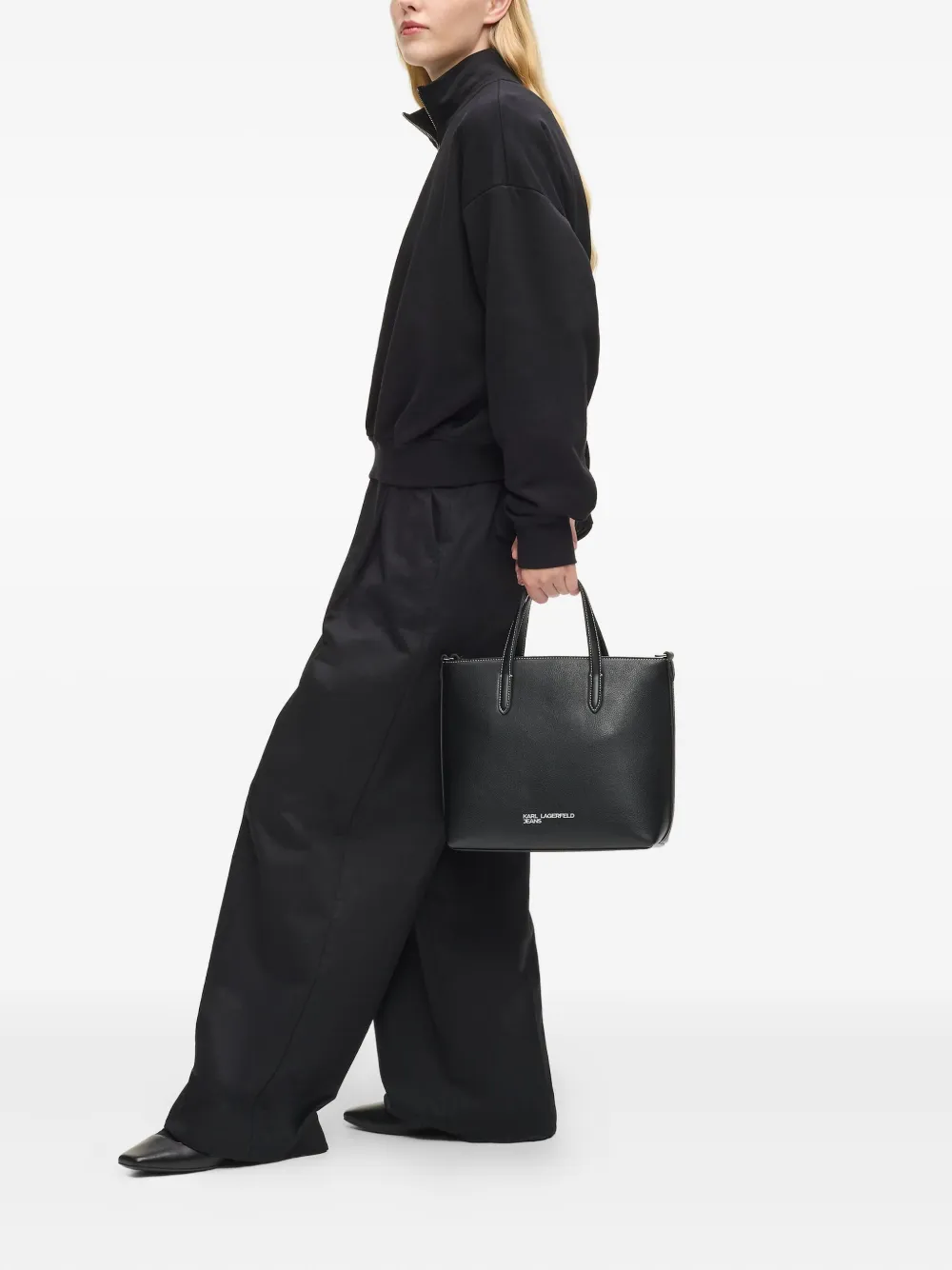 Karl Lagerfeld Jeans Shopper met logoprint - Zwart