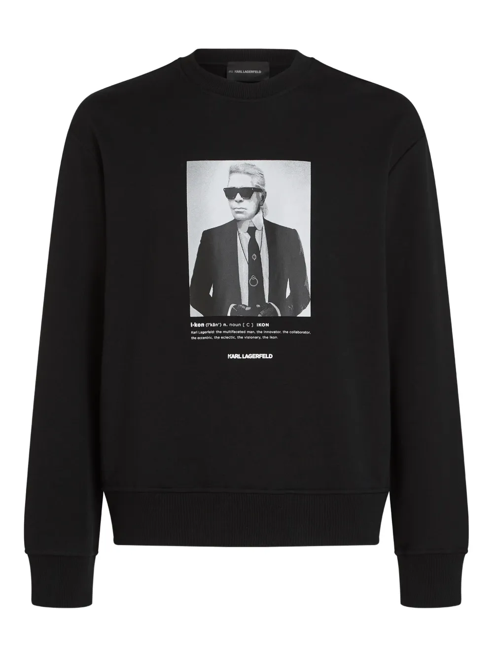Karl Lagerfeld portrait-print sweatshirt | Black | Image 1