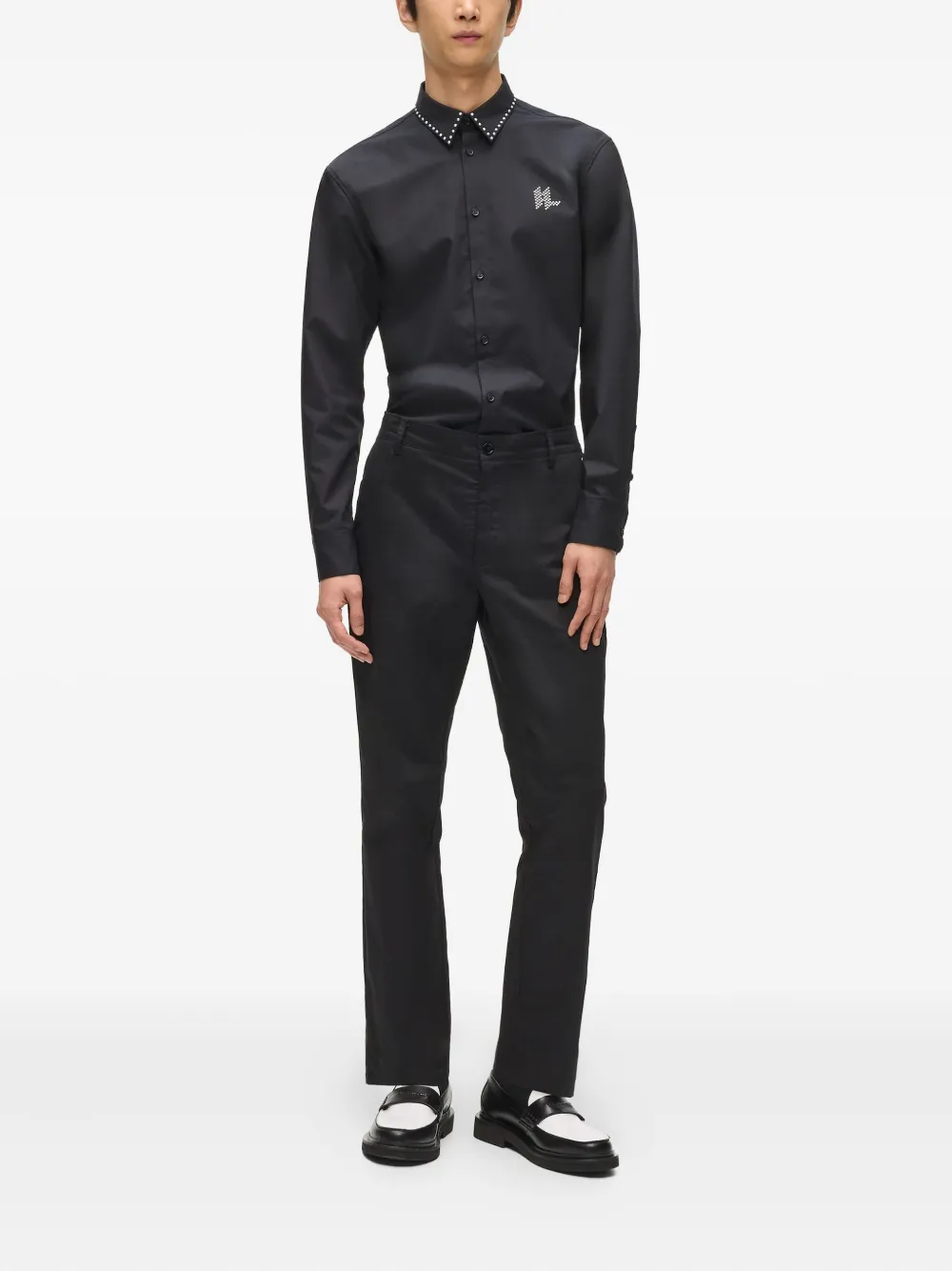 Karl Lagerfeld Broek met logobedel - Zwart