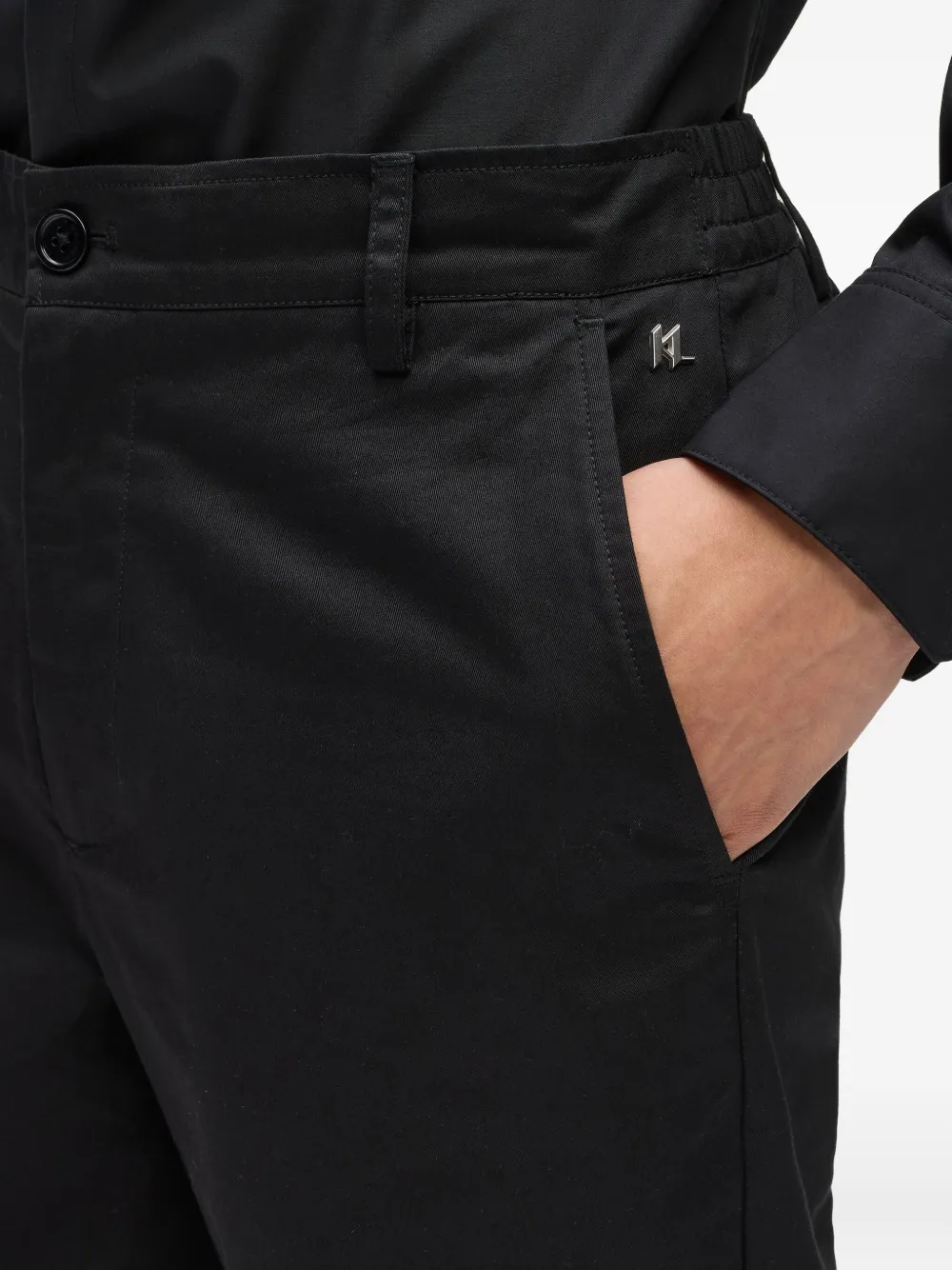 Karl Lagerfeld Broek met logobedel Zwart