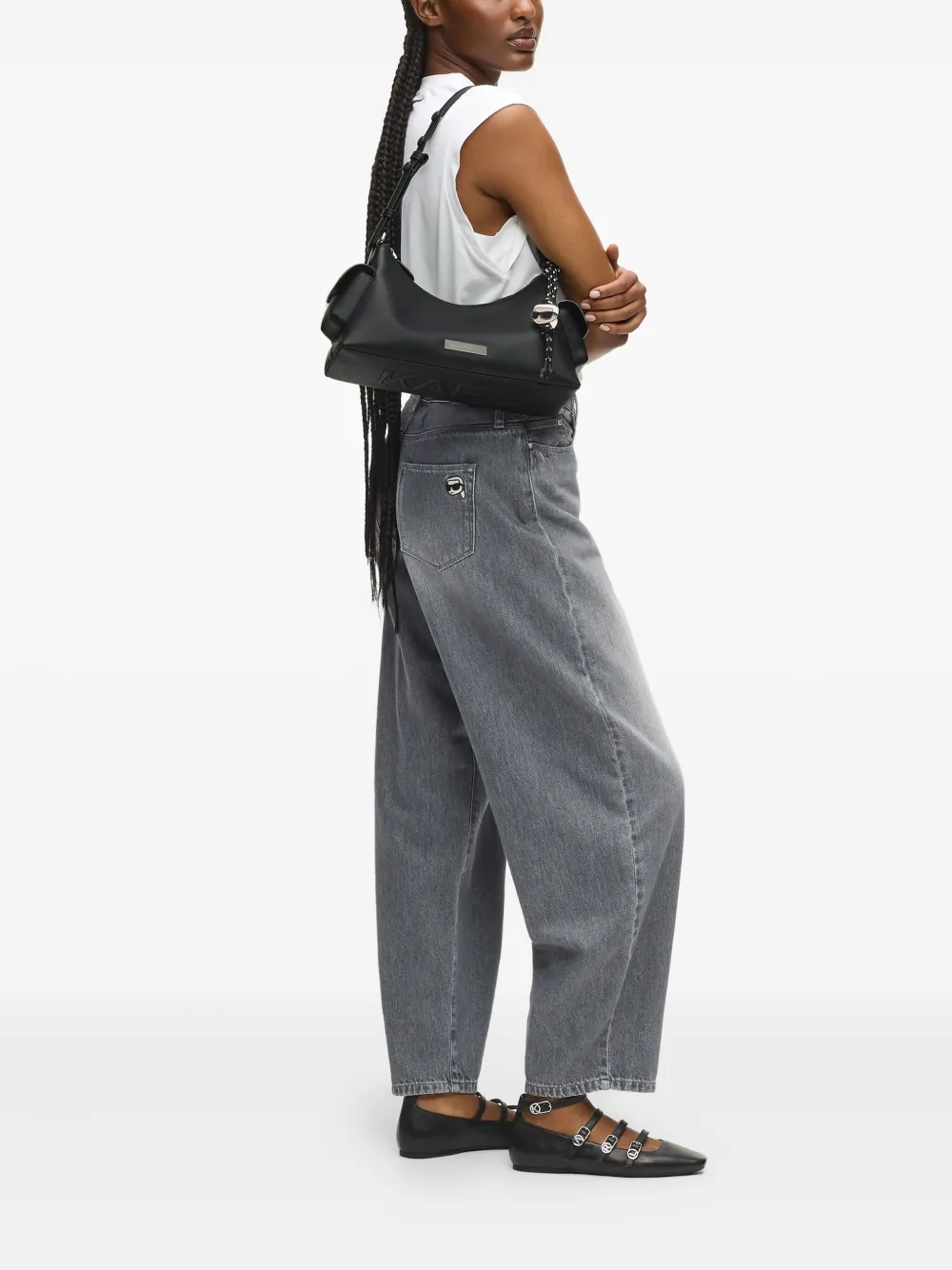 Karl Lagerfeld Ikon kleine schoudertas - Zwart