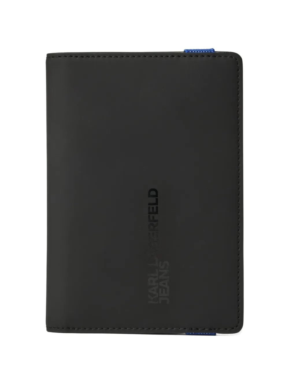Karl Lagerfeld Jeans logo-detail elasticated passport case - Nero