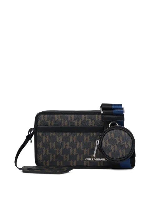 Karl Lagerfeld bolsa crossbody con monograma
