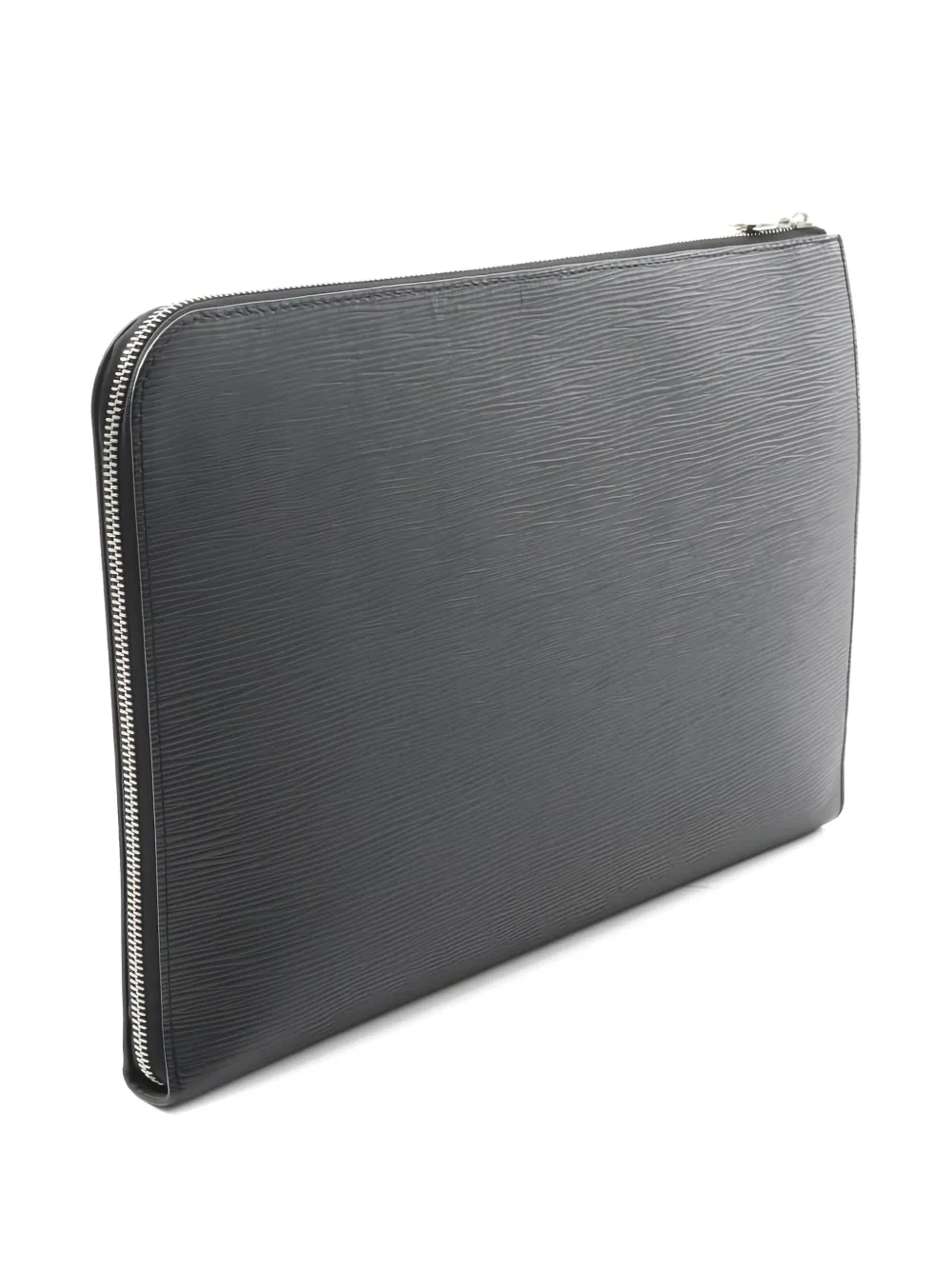 Pre-owned Louis Vuitton Jules Gm Leather Clutch In Black