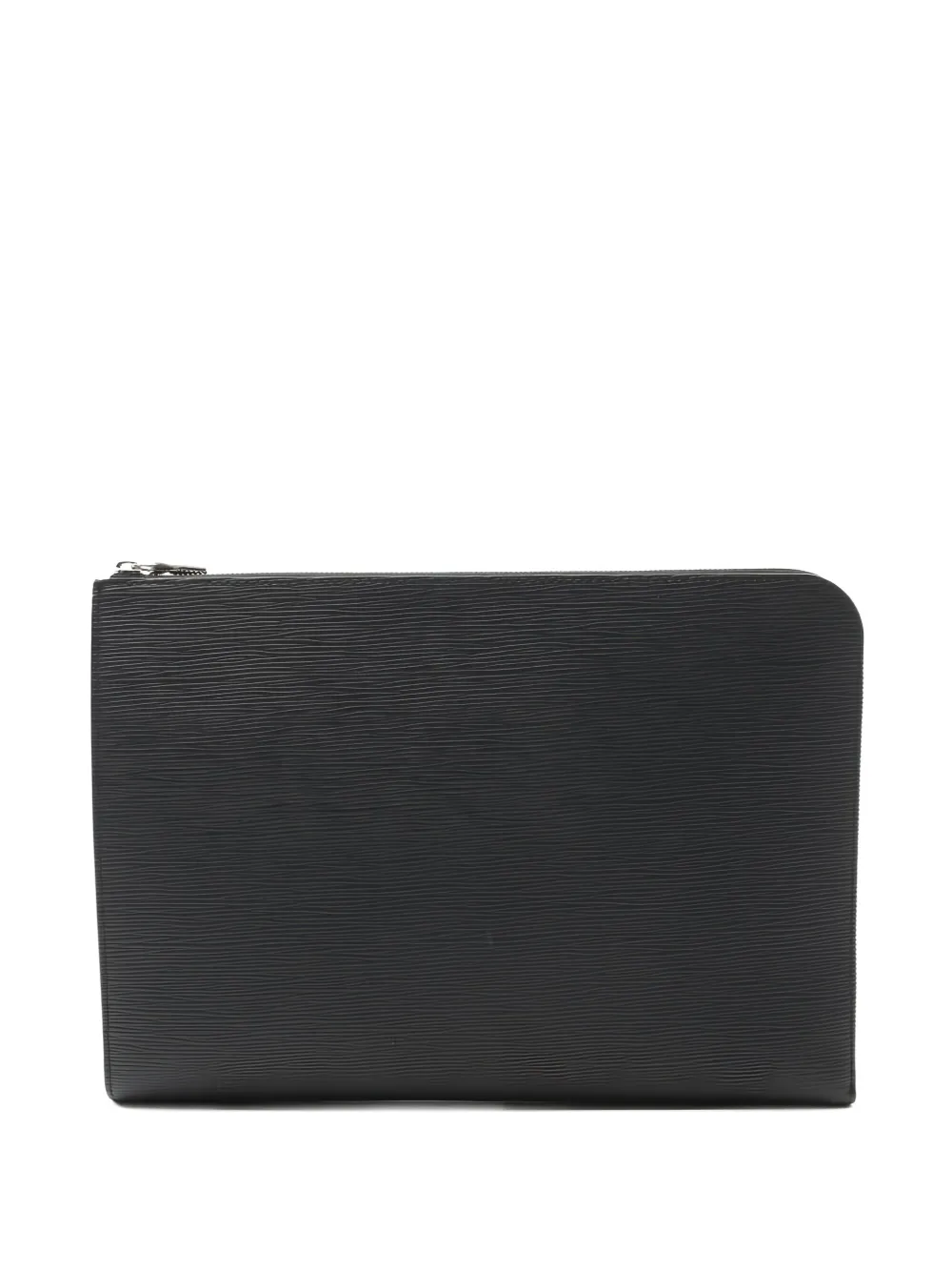 Pre-owned Louis Vuitton Jules Gm Leather Clutch In Black