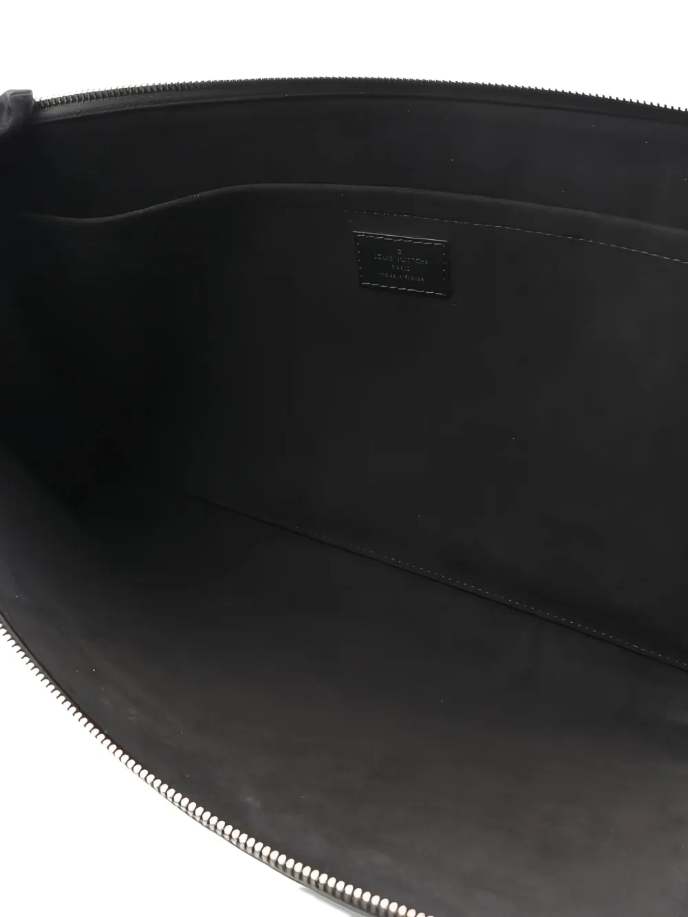 Pre-owned Louis Vuitton Jules Gm Leather Clutch In Black
