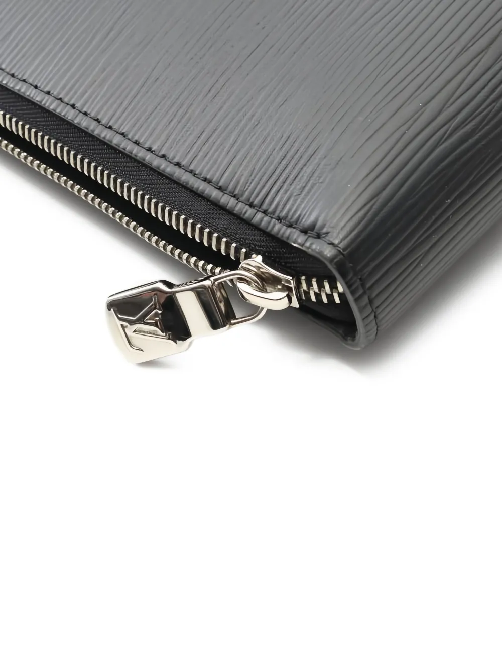 Pre-owned Louis Vuitton Jules Gm Leather Clutch In Black