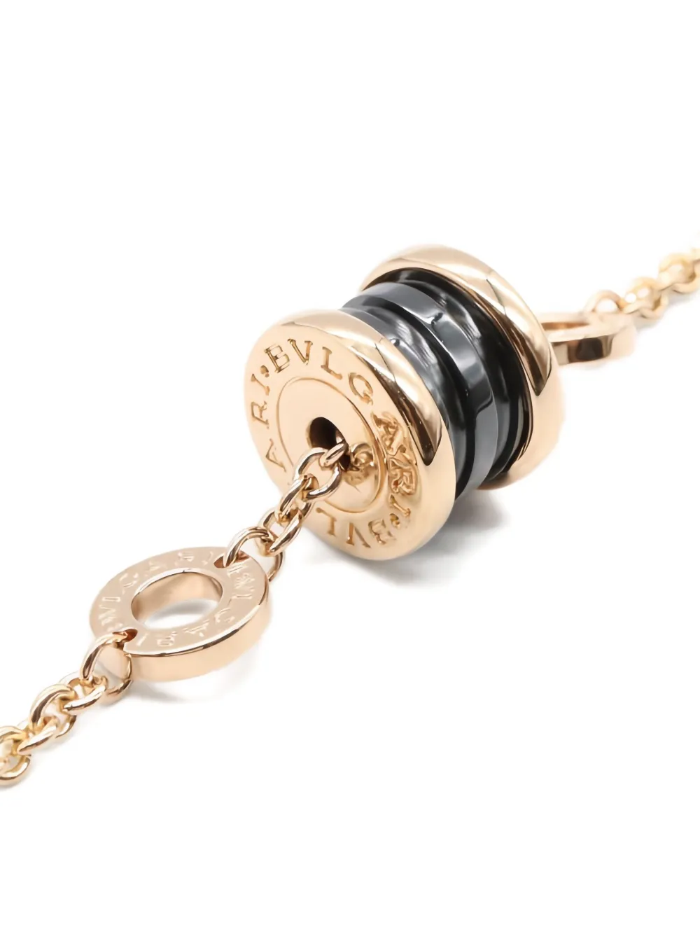 Pre-owned Bvlgari 18k Rose Gold B-zero1 Bracelet In Pink
