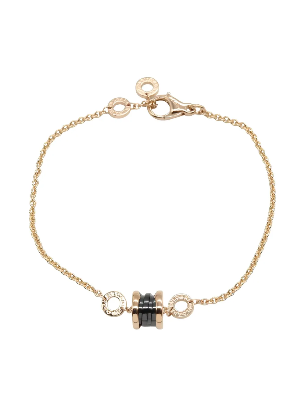 Pre-owned Bvlgari 18k Rose Gold B-zero1 Bracelet In Pink