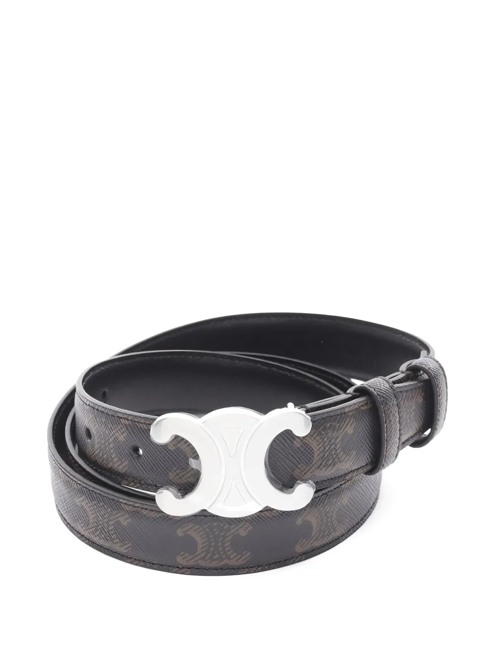 Celine Pre-Owned medium Triomphe leather belt | Black | Image 1