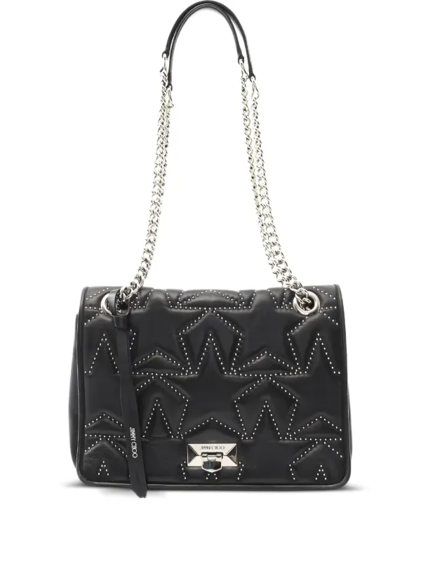 良品 JIMMY CHOO HELIA/S キルティング レザーショルダーバッグ ジミー チュウ新作バッグ「ヘリア」