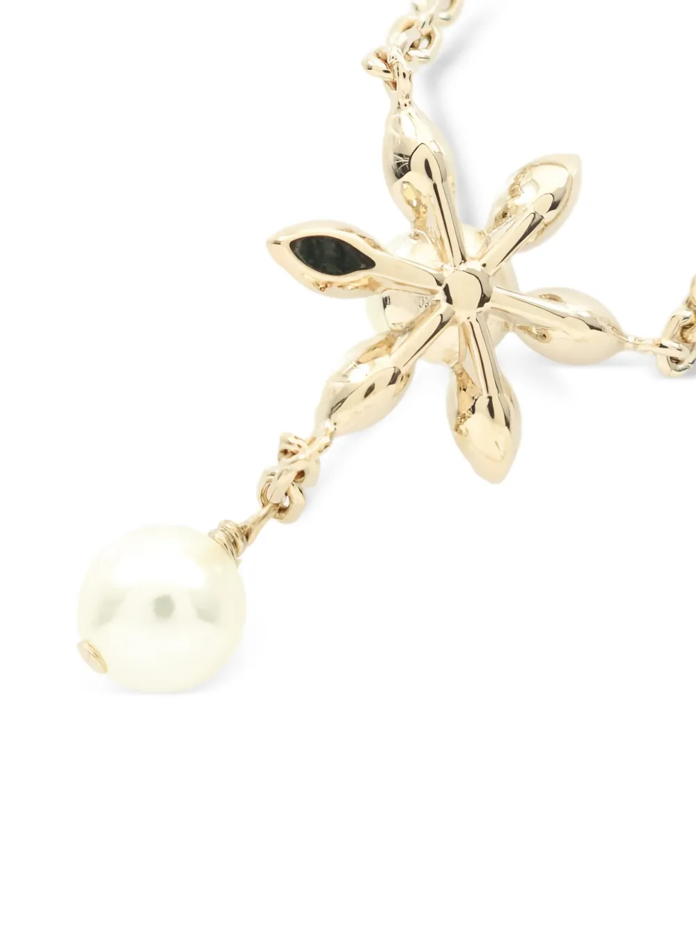 Pre-owned Dior Bloom In Necklace In Gold