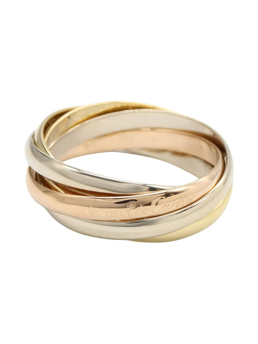 Pre-owned Cartier 18k Gold Trinity 5 Ring