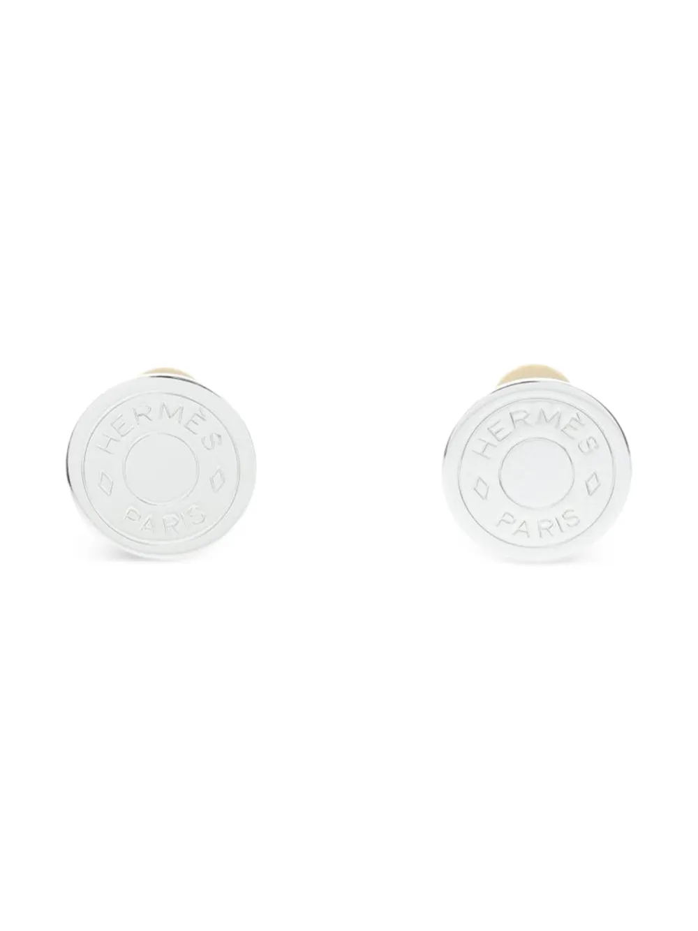Hermès Pre-Owned round-shape earrings | Silver | Image 1