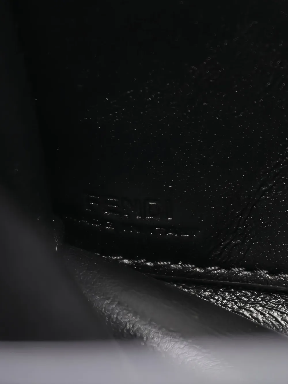 Pre-owned Fendi Baguette Zucca Shoulder Bag In Black