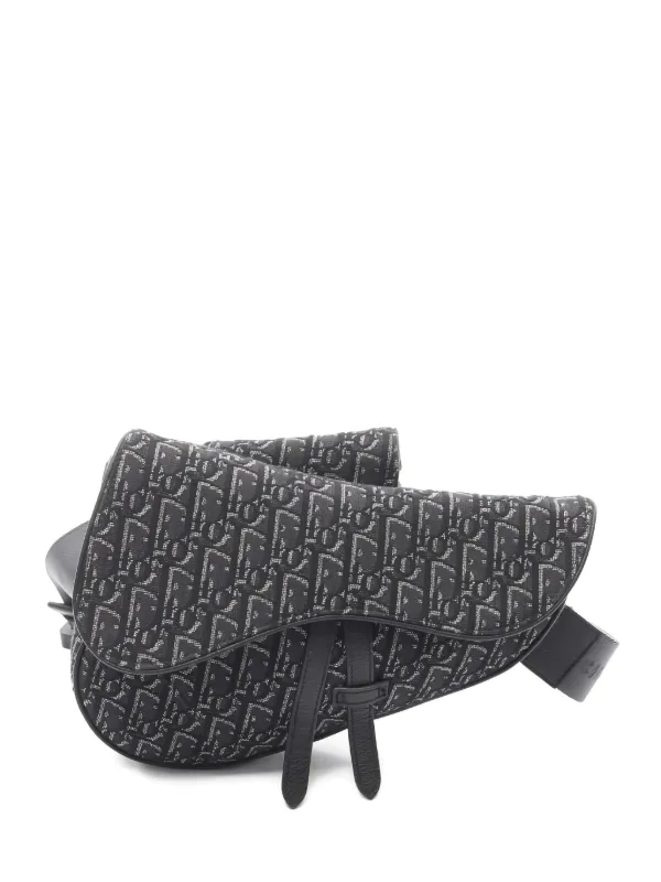 Christian Dior Pre-Owned Saddle Oblique Belt Bag Grey