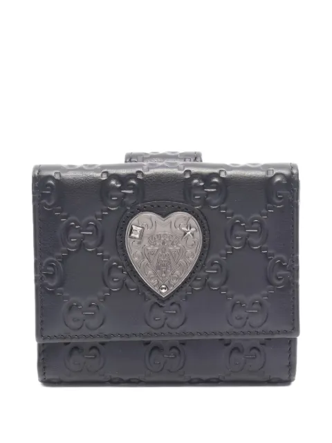 Gucci Pre-Owned Guccissima  heart-plaque wallet