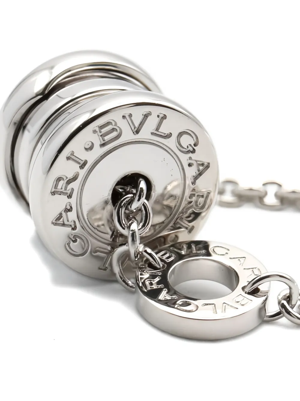 Pre-owned Bvlgari 14k White Gold B-zero1 Bracelet In Silver