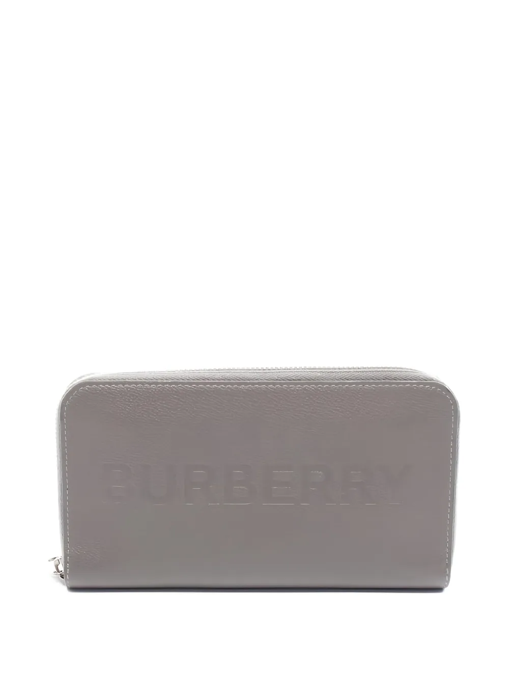 Burberry Pre-Owned 2010's logo-embossed zip wallet | Grey | Image 1