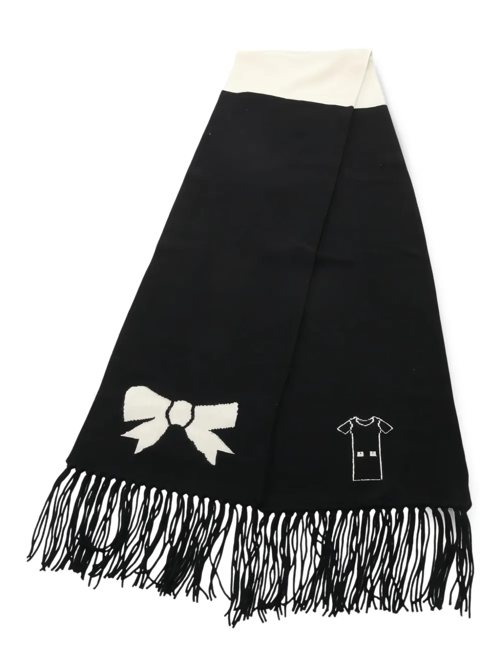 CHANEL Pre-Owned カシミア スカーフ - ブラック CHANEL Pre-Owned カシミア スカーフ - ブラック