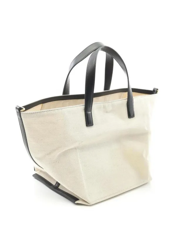 Jil Sander Pre-Owned Small Wander Square two-way Tote Bag | White Jil Sander Pre-Owned Small Wander Square two-way Tote Bag | White