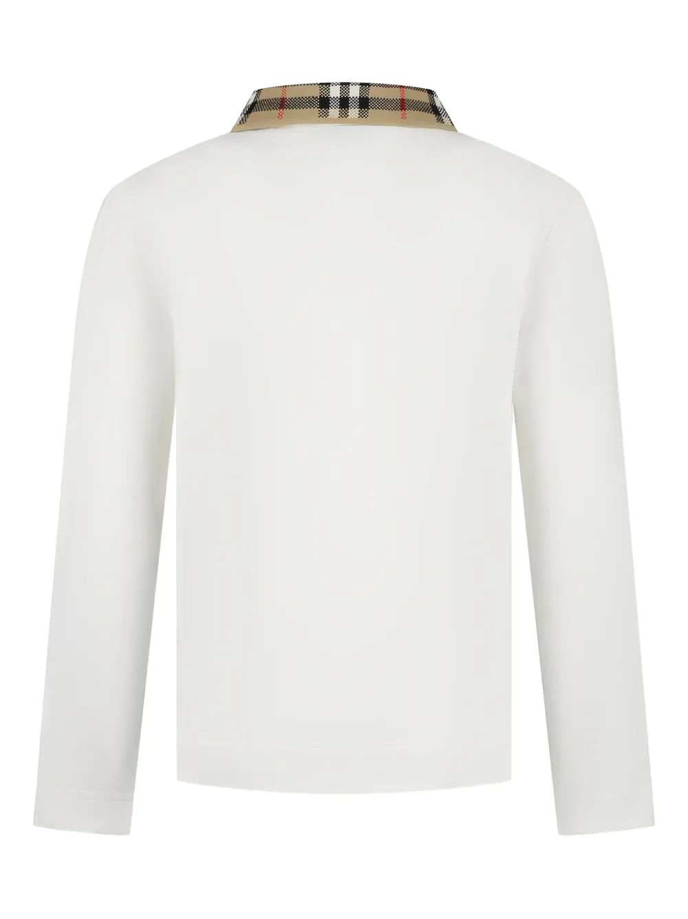 Burberry Kids check-trimmed polo shirt Wit