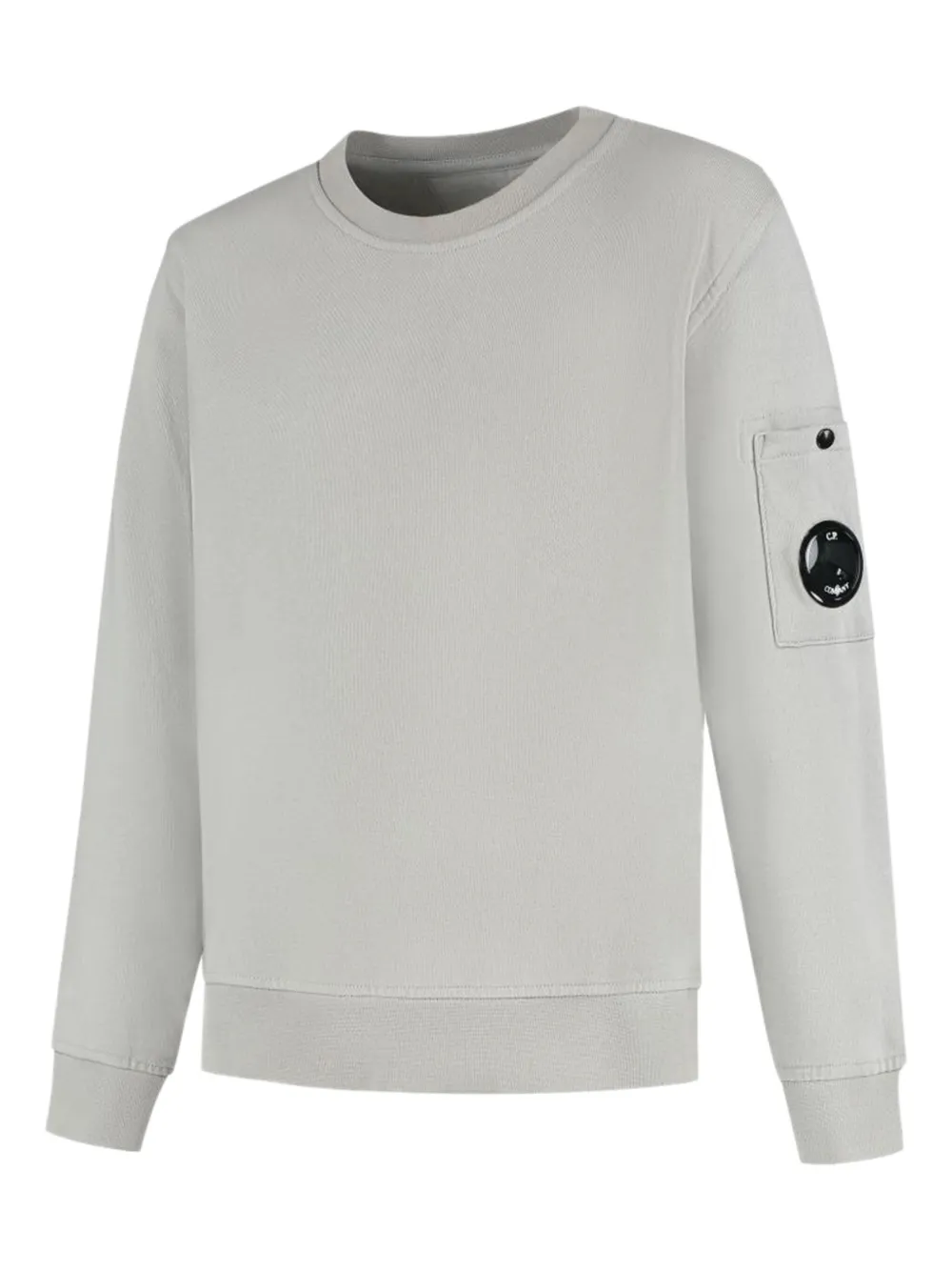 C.p. Company Pocket-detail Crew-neck Sweatshirt In Gray