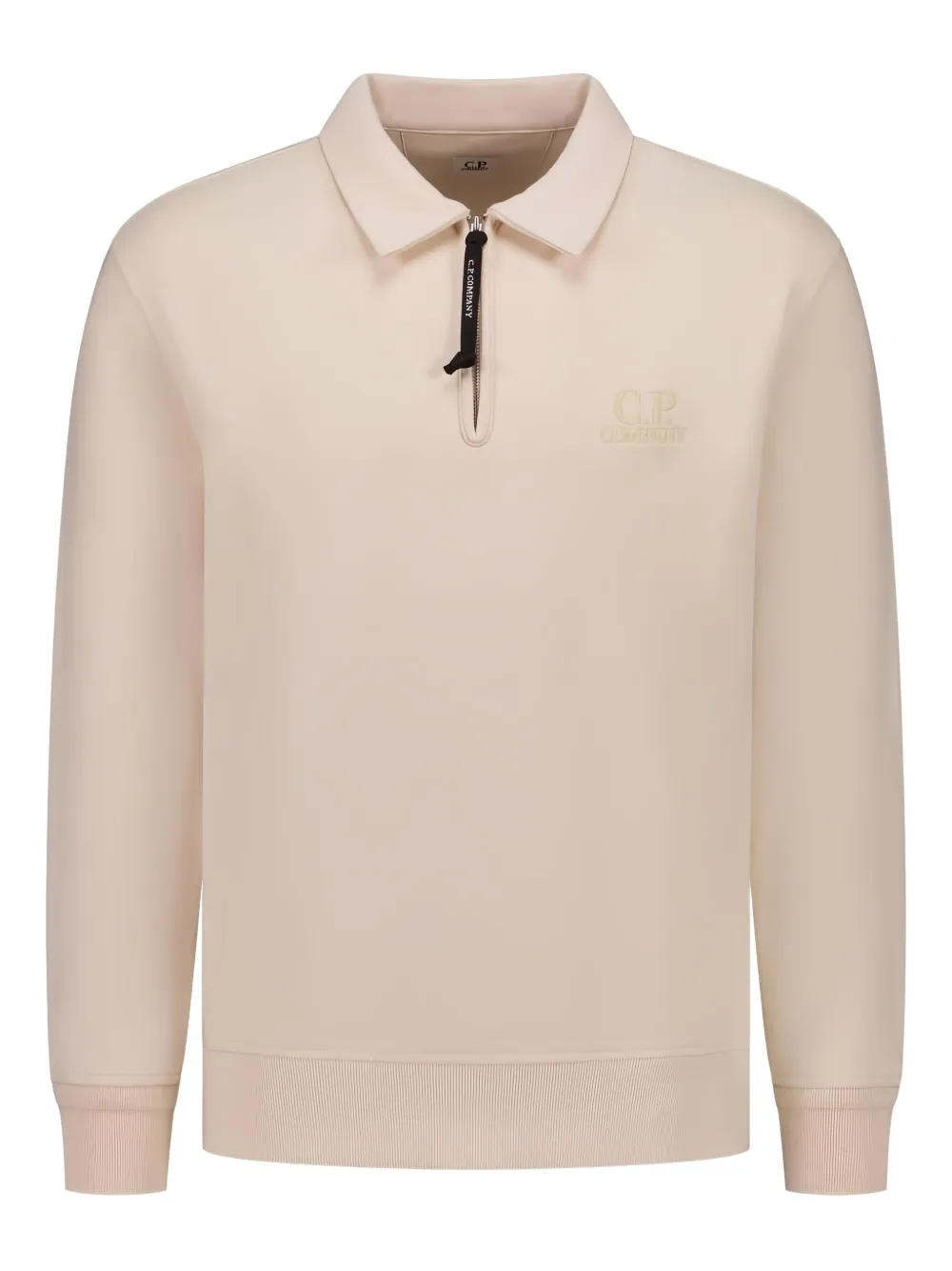 C.P. Company sudadera con medio cierre y cuello de playera tipo polo | neutro | Image 1