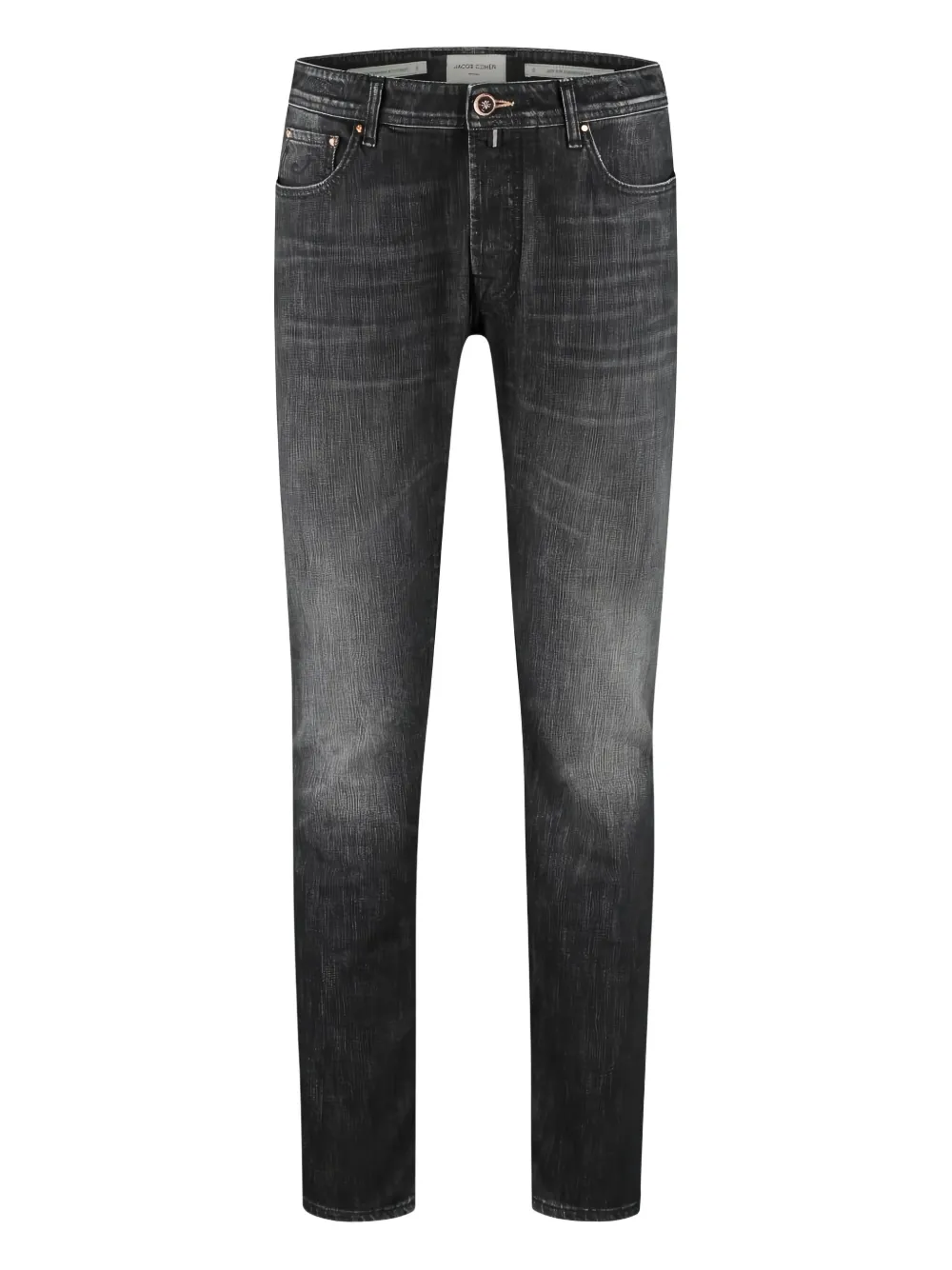 Jacob Cohën faded-effect slim-fit jeans | Black | Image 1
