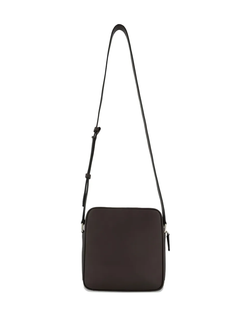 Santoni zip-fastening leather shoulder bag - Bruin