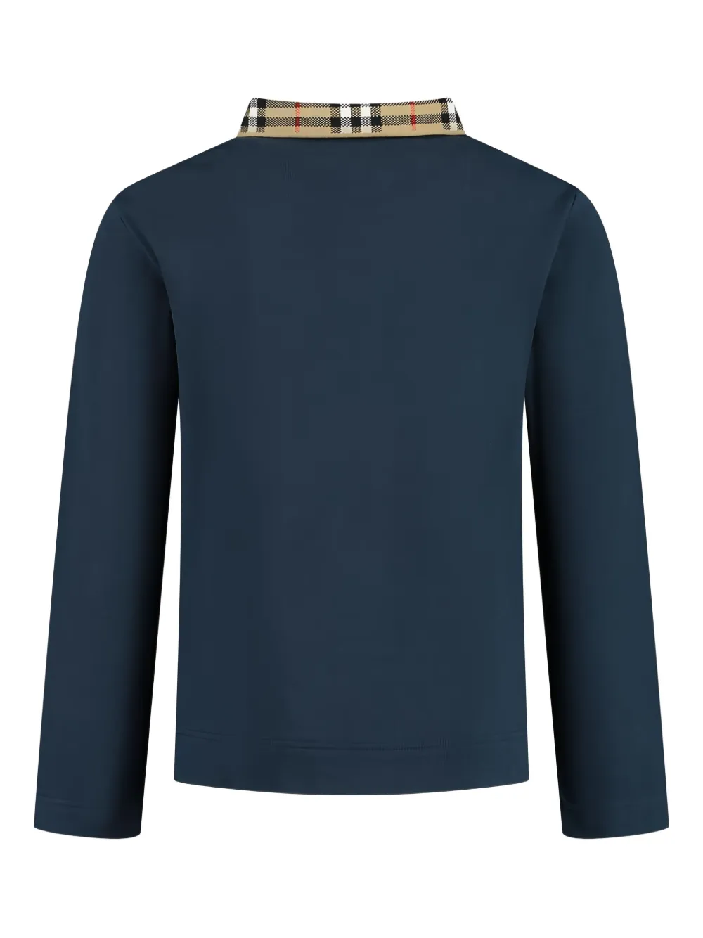 Burberry Kids Poloshirt met geruite kraag Blauw