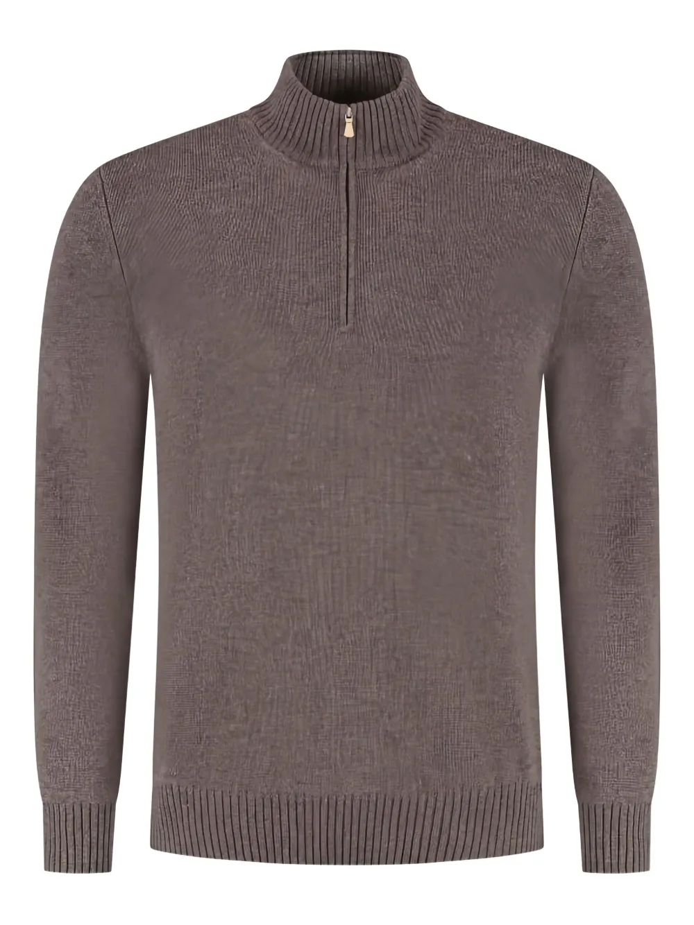 Gran Sasso high-neck zip-up sweater | Brown | Image 1