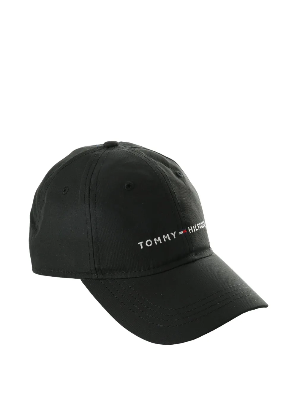 Tommy Hilfiger Logo-embroidered Baseball Cap In Black