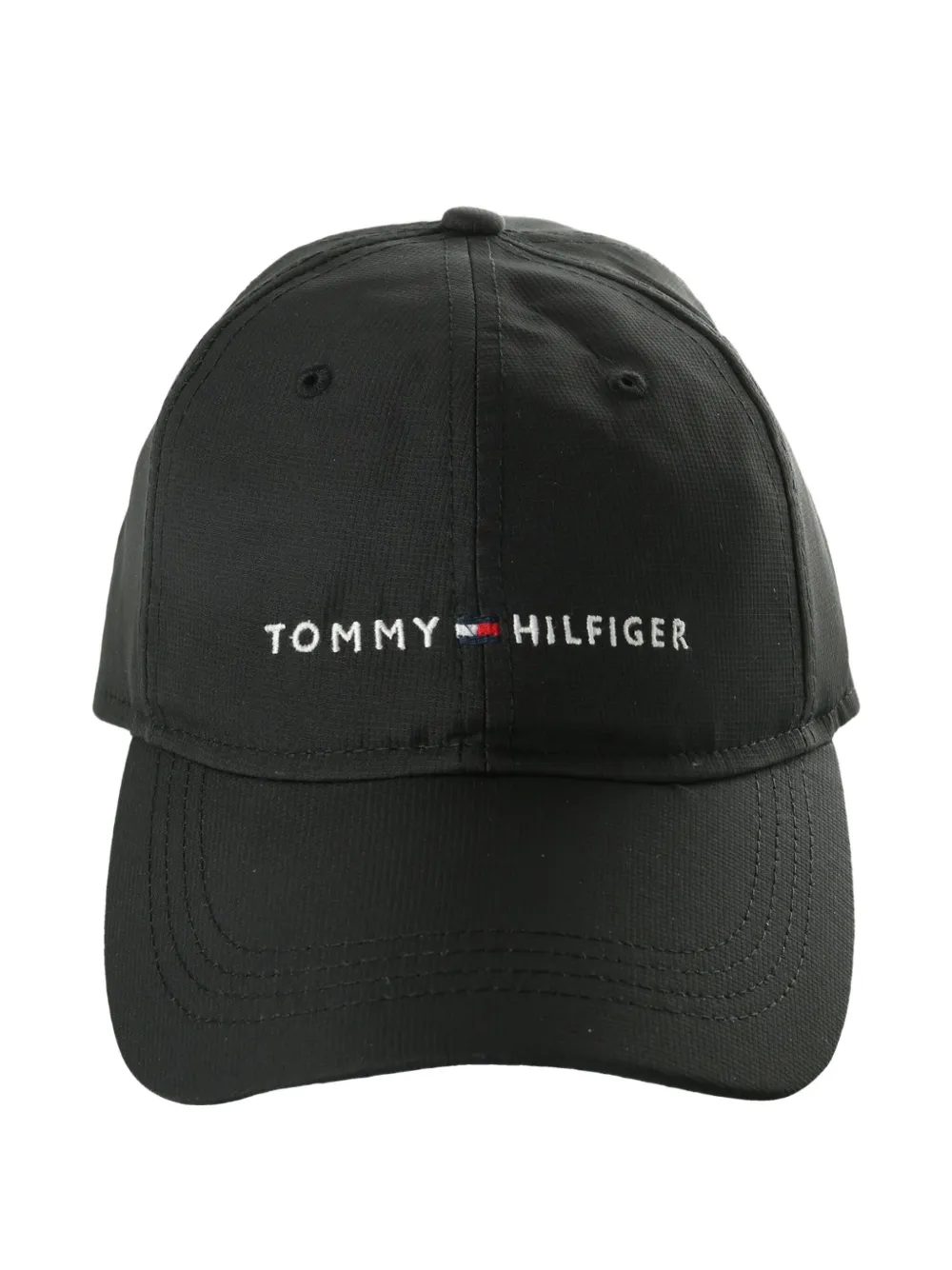 Tommy Hilfiger Logo-embroidered Baseball Cap In Black