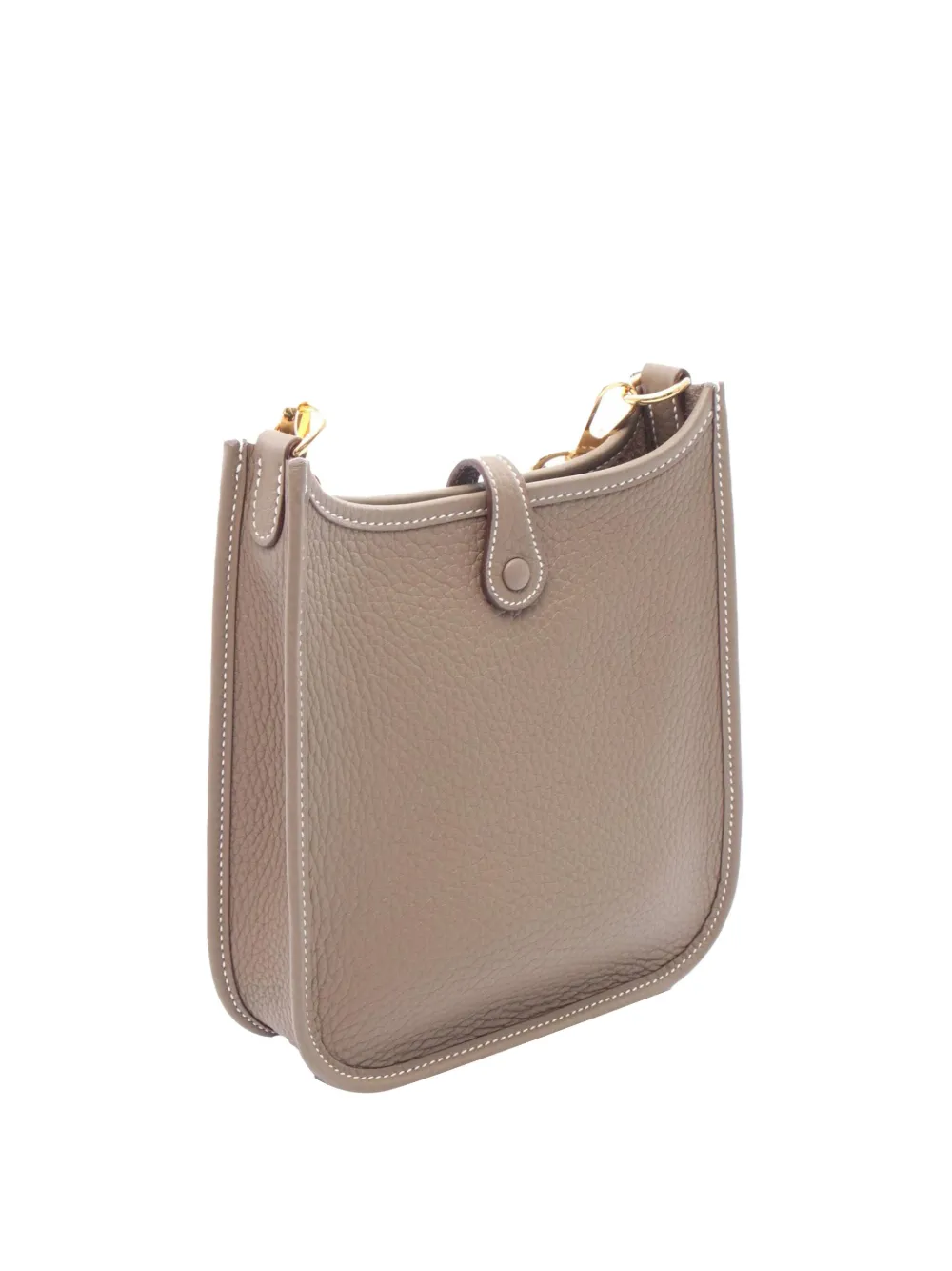 Pre-owned Hermes 2025 Clemence Evelyne Tpm Crossbody Bag In Brown