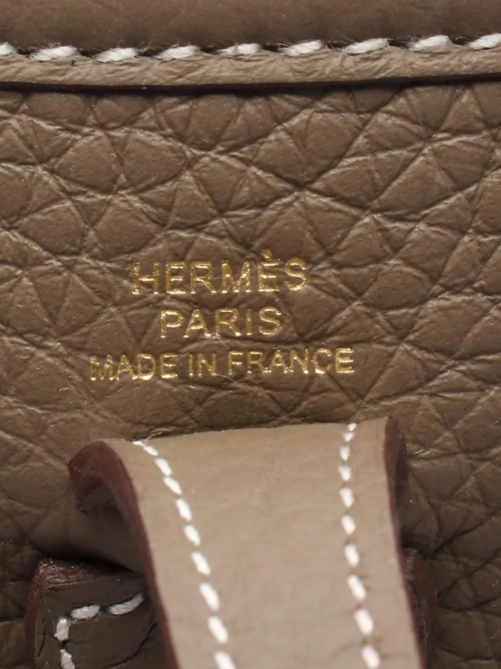 Pre-owned Hermes 2025 Clemence Evelyne Tpm Crossbody Bag In Brown