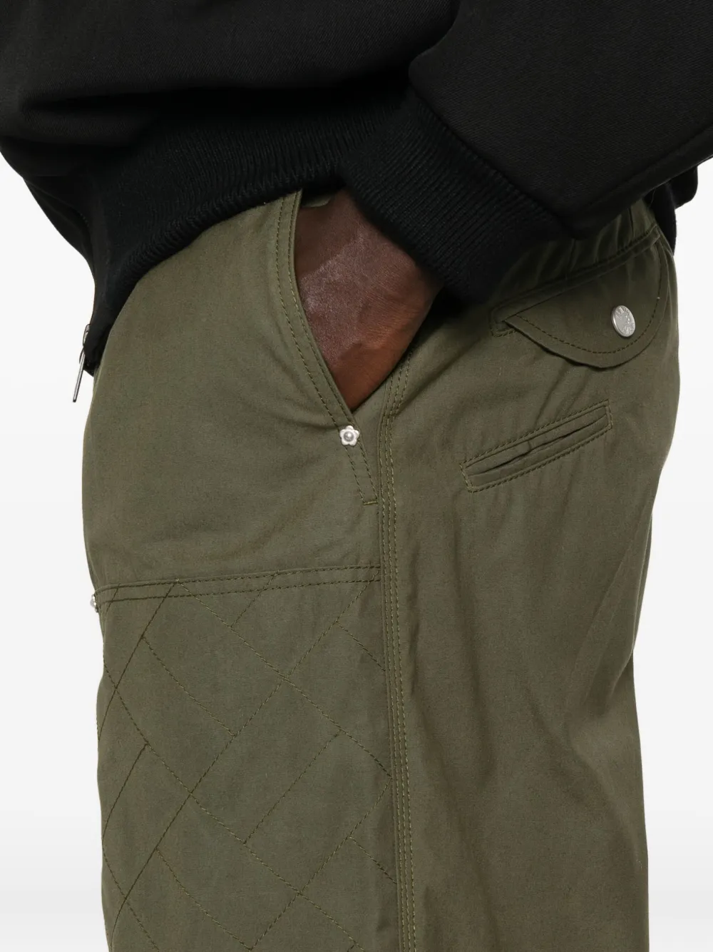 Kenzo Broek met gewatteerd vlak Groen