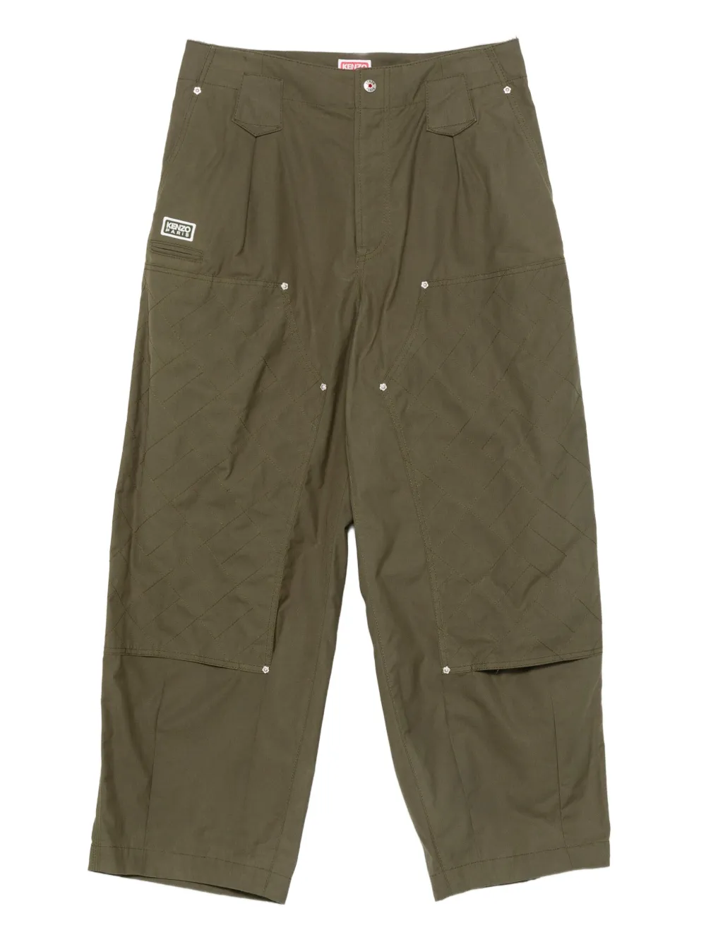 Kenzo quilted-panel trousers | Green | Image 1