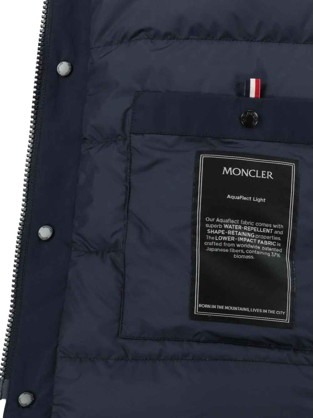 Moncler Gewatteerd jack met logopatch Blauw