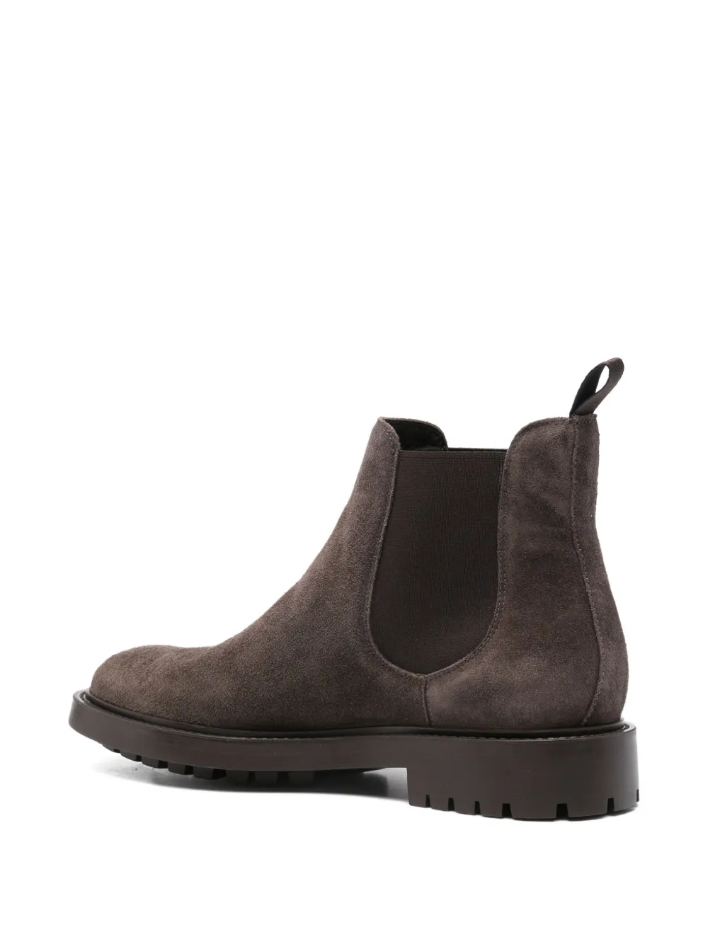 Kiton Leren Chelsea laarzen Bruin