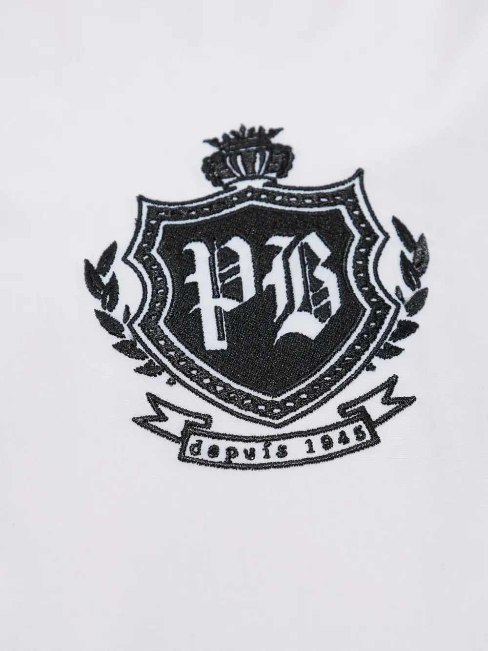 Balmain Overhemd met knopen en embleem Wit