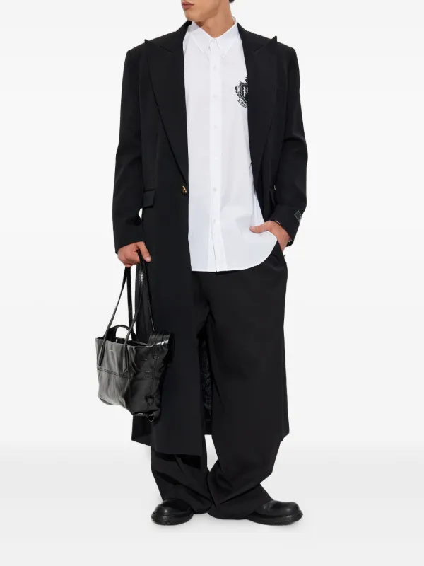 Balmain Emblem Buttoned Shirt | White | FARFETCH BN