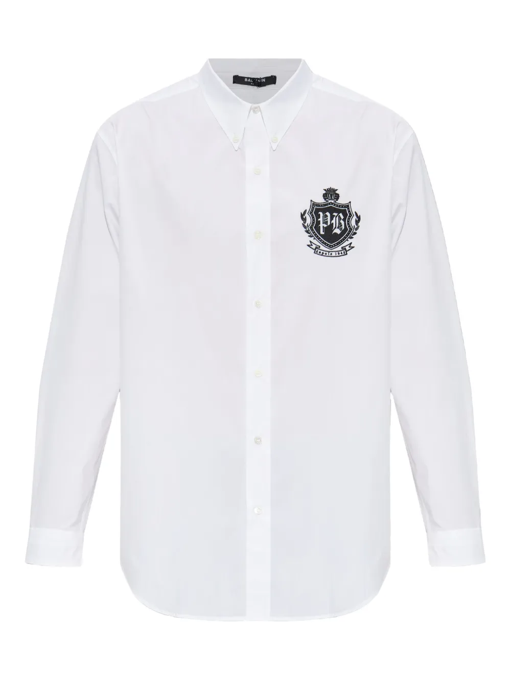 Balmain emblem buttoned shirt | White | Image 1