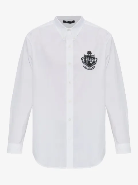 Balmain emblem buttoned shirt
