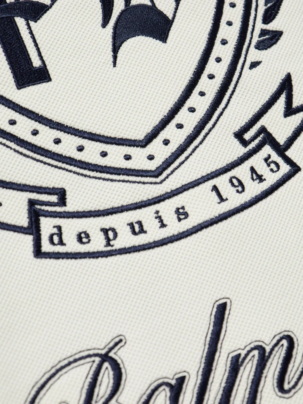 Balmain Poloshirt met embleem knopen Beige