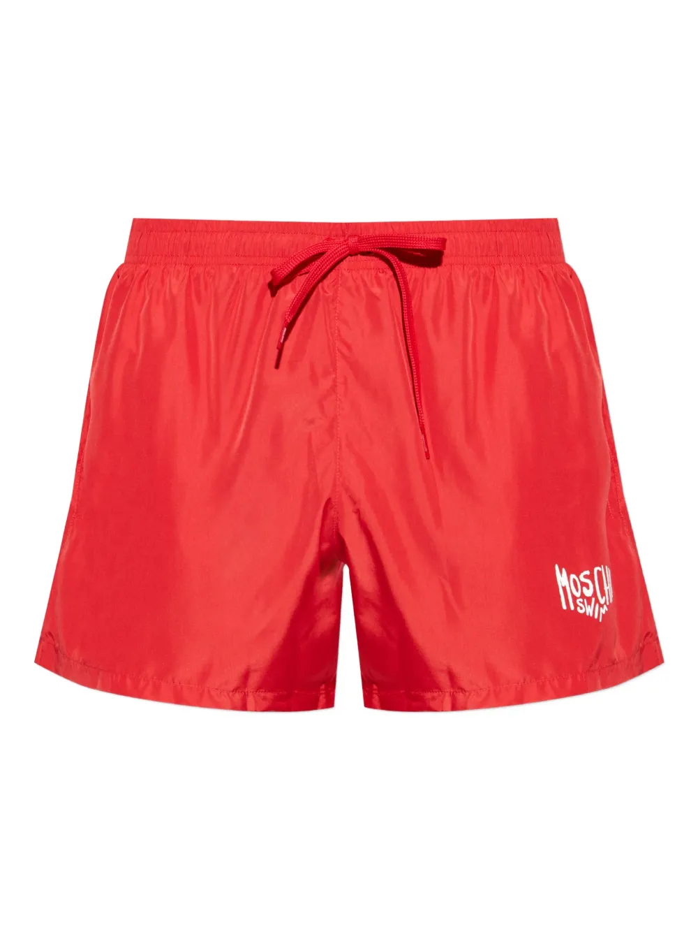 Moschino Logo Drawstring Beachwear In Red
