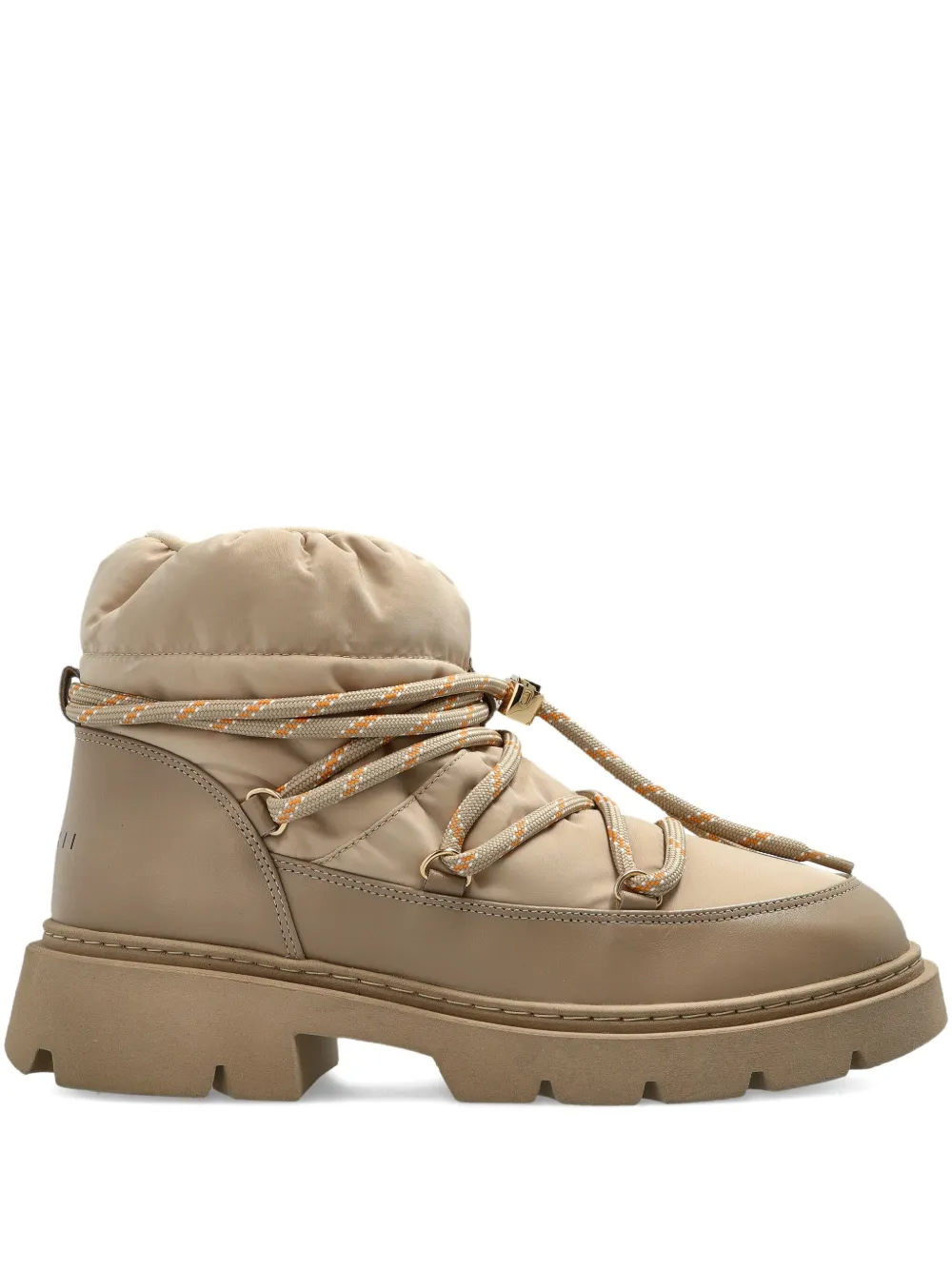 Inuikii padded lace-up trainers Beige
