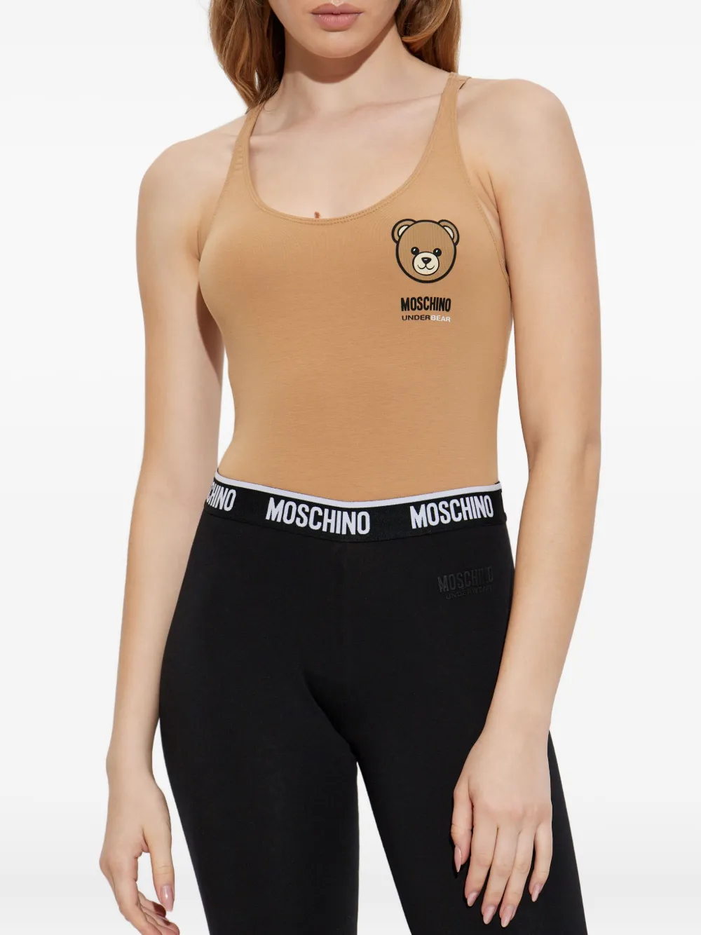 Moschino Teddy Bear-print Body In Brown