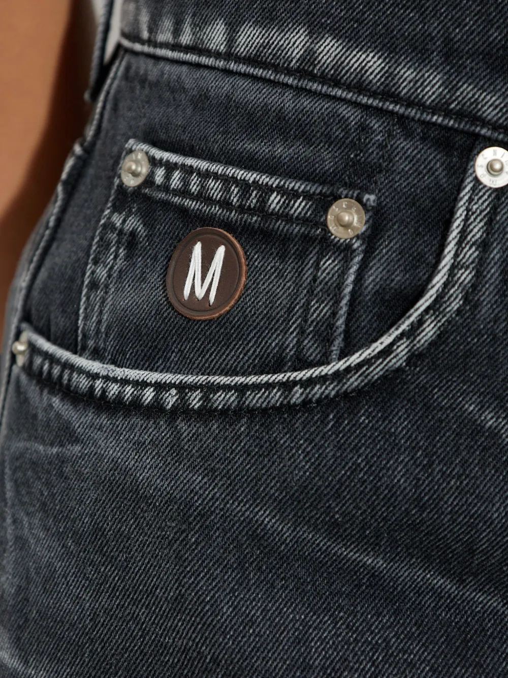 Moschino Jeans With Belt Loops In Black