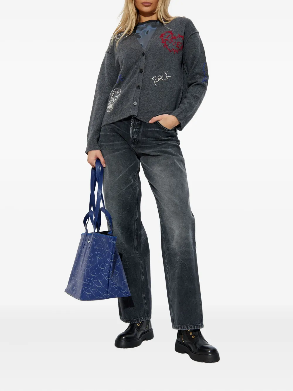 Moschino Jeans With Belt Loops In Black